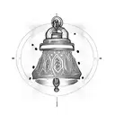scary bell ringing  tattoo design idea