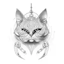 scary bell ringing  tattoo design idea