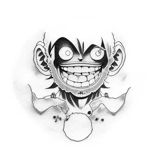 monkey d luffy tattoo design idea