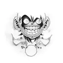 monkey d luffy tattoo design idea