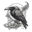 Raven Grim Reaper tattoo design idea