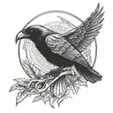 Raven Grim Reaper tattoo design idea