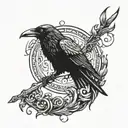 Raven Grim Reaper tattoo design idea