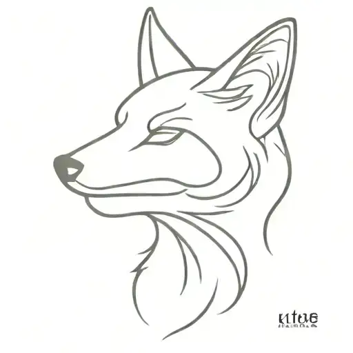 Kitsune Head tattoo design idea
