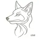Kitsune Head tattoo design idea
