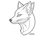 Kitsune Head tattoo design idea