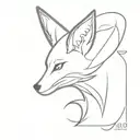 Kitsune Head tattoo design idea