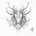 Taurus and Scorpio  tattoo design idea