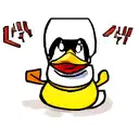 gangster rubber duck tattoo design idea