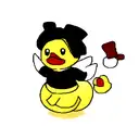 gangster rubber duck tattoo design idea