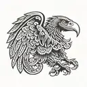 mexican and polish eagle tattoo design idea