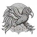 mexican and polish eagle tattoo design idea