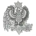 mexican and polish eagle tattoo design idea