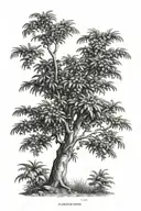 african acacai tree landscape tattoo tattoo design idea
