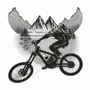 Full suspension mountain bike silhouette  tattoo design idea
