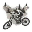 Full suspension mountain bike silhouette  tattoo design idea
