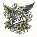 prema name tattoo design idea