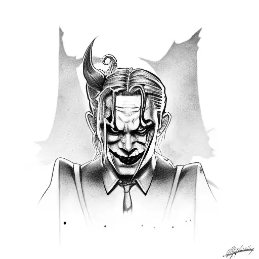 harley quinn and joker tattoo design idea