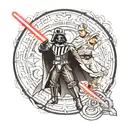 darth vader vs anakin tattoo design idea