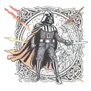 darth vader vs anakin tattoo design idea