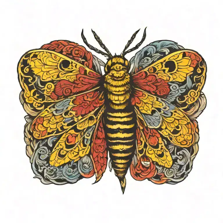 death head moth tattoo tattoo design idea