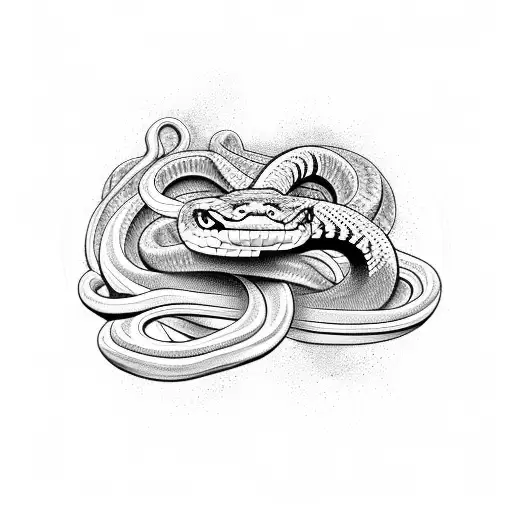 snake coiled on the inner forearm tattoo design idea