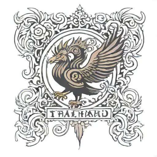 Thailand, china, USA, Liverpool liverbird  tattoo design idea