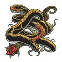 full spine snake tattoo design idea