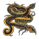 full spine snake tattoo design idea