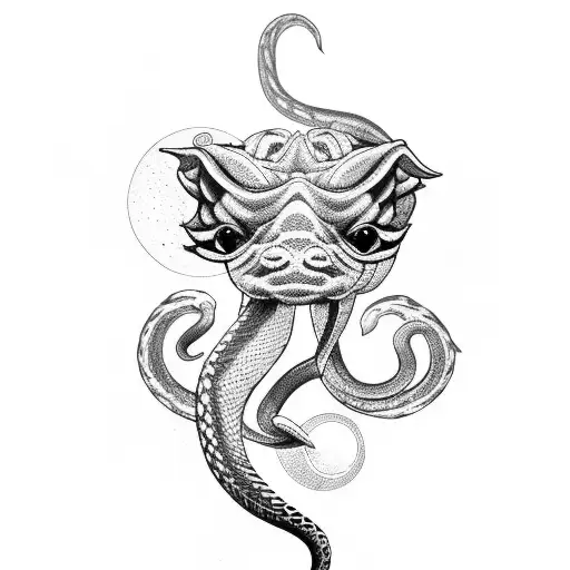 snake pig rabbit cute chicken and goat arm tattoo design idea