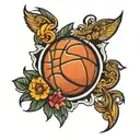 Pomo basketball Filipino sun tattoo design idea