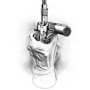 pistol tattoo design idea