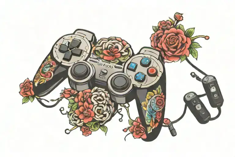 PlayStation controller tattoo design idea