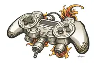 PlayStation controller tattoo design idea