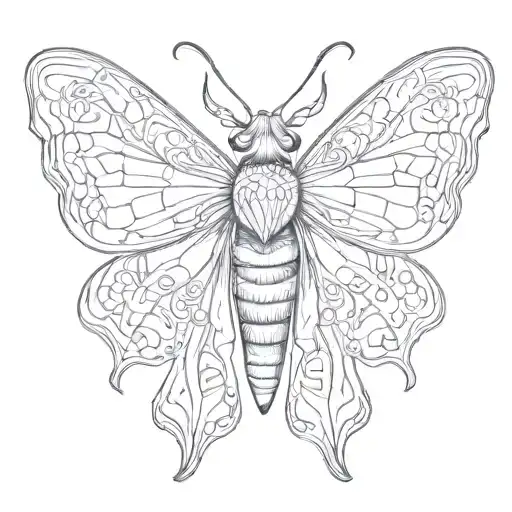 moth tattoo design idea