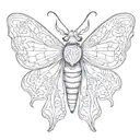 moth tattoo design idea