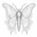 moth tattoo design idea