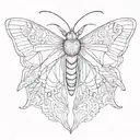 moth tattoo design idea