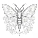 moth tattoo design idea