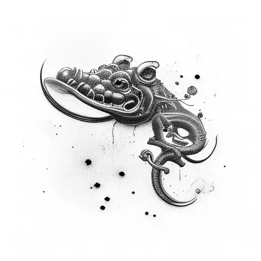 Rana fumando tattoo design idea