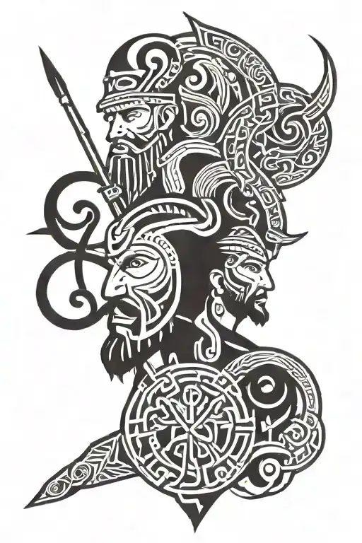 Gilgamesh, Odin,Zeus, cinema, Family, Viking,  tattoo design idea