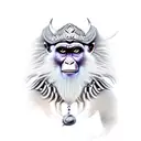 vikings monkey king tattoo design idea