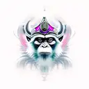 vikings monkey king tattoo design idea