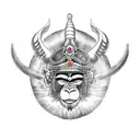 vikings monkey king tattoo design idea