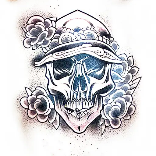 Skull tattoo design idea
