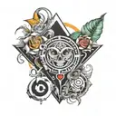 look like SD with love symbol but also look like SP tattoo design idea