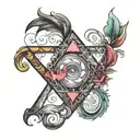 look like SD with love symbol but also look like SP tattoo design idea