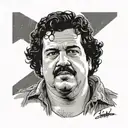 Pablo Escobar tattoo design idea