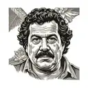 Pablo Escobar tattoo design idea