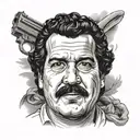Pablo Escobar tattoo design idea